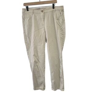 j.Jill Women Beige Khaki Straight Leg Casual Pants Size 12